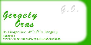 gergely oras business card